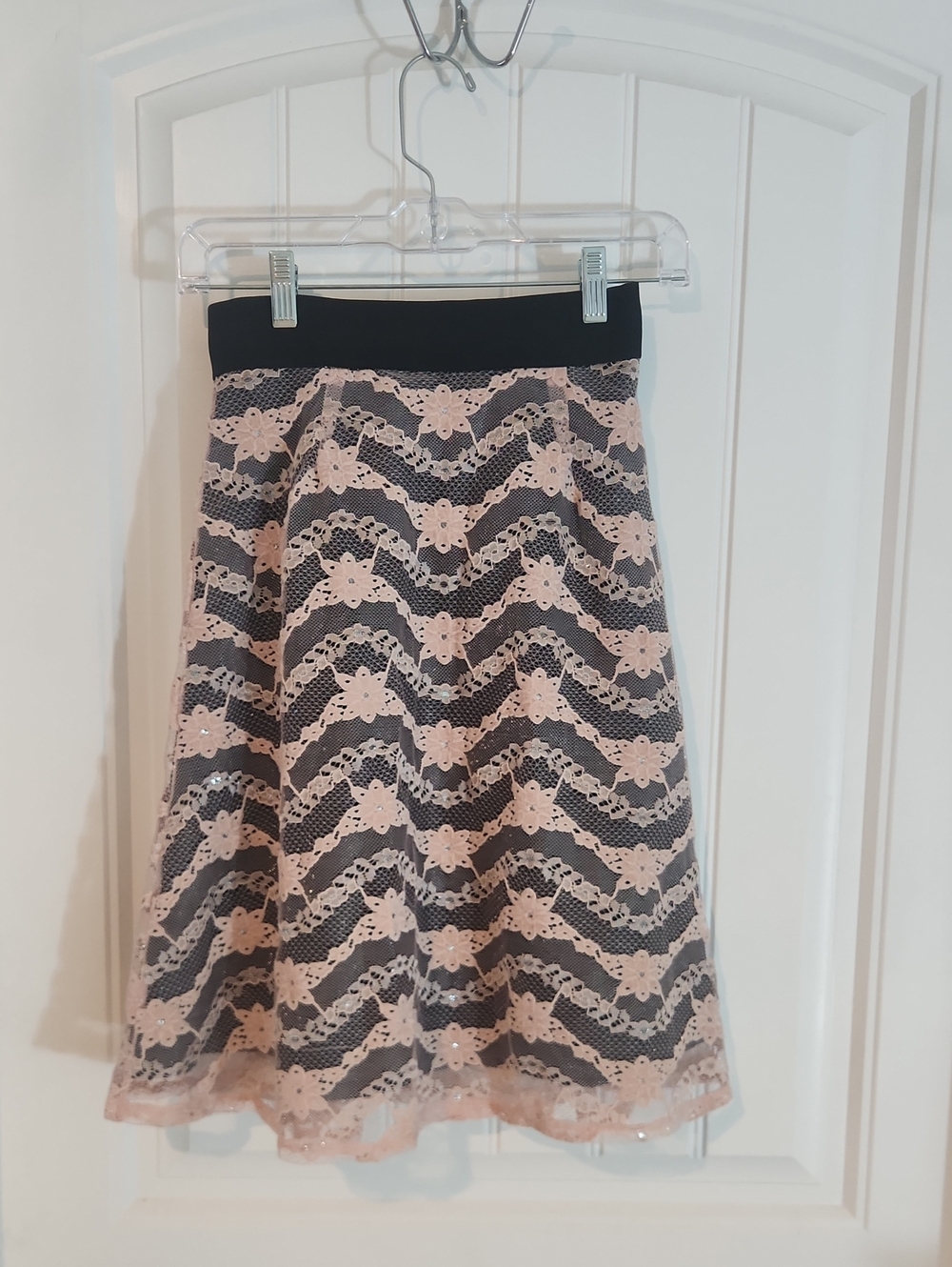 NWT Amy Byer Girls Pink And Black Skirt